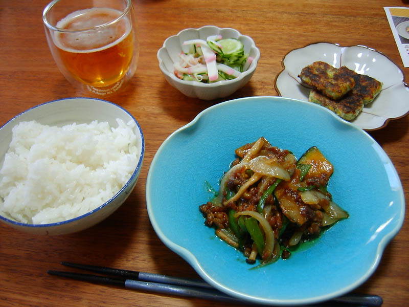 かぼちゃのカレーそぼろ炒め