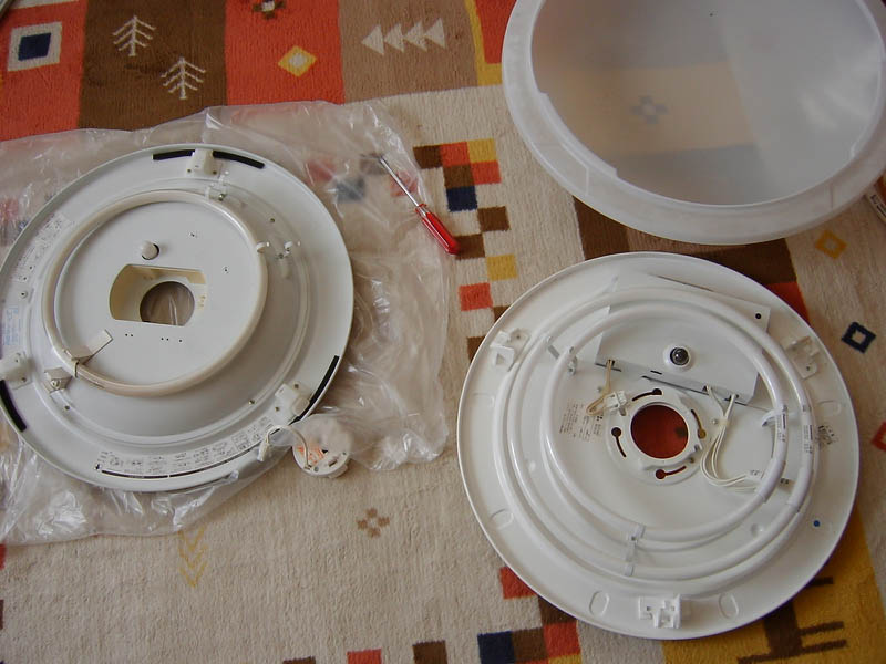 蛍光灯シーリングライト再利用