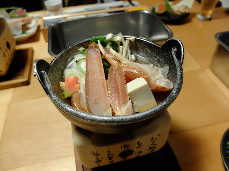 ホテルの旬の蟹会席料理