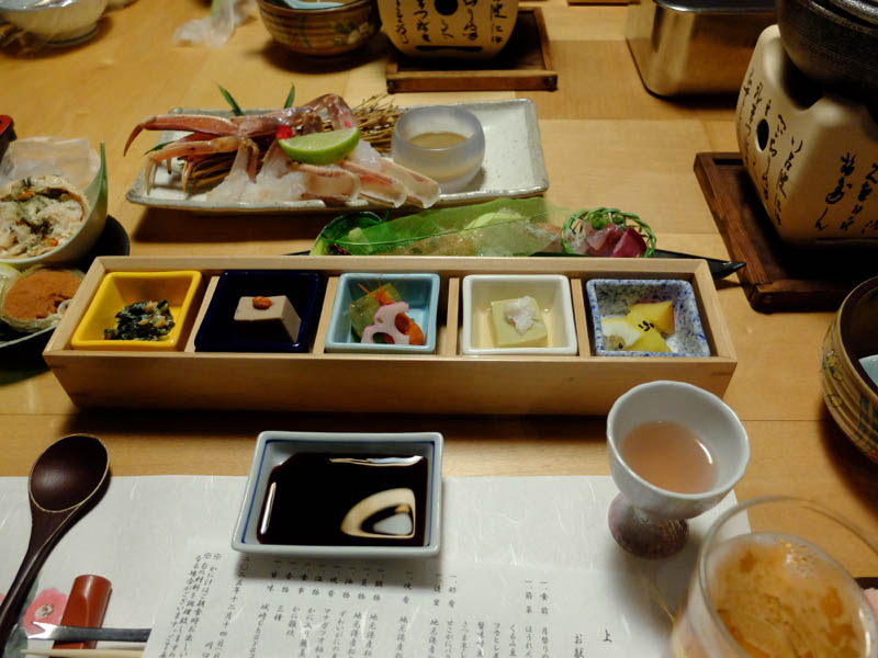 ホテルの旬の蟹会席料理
