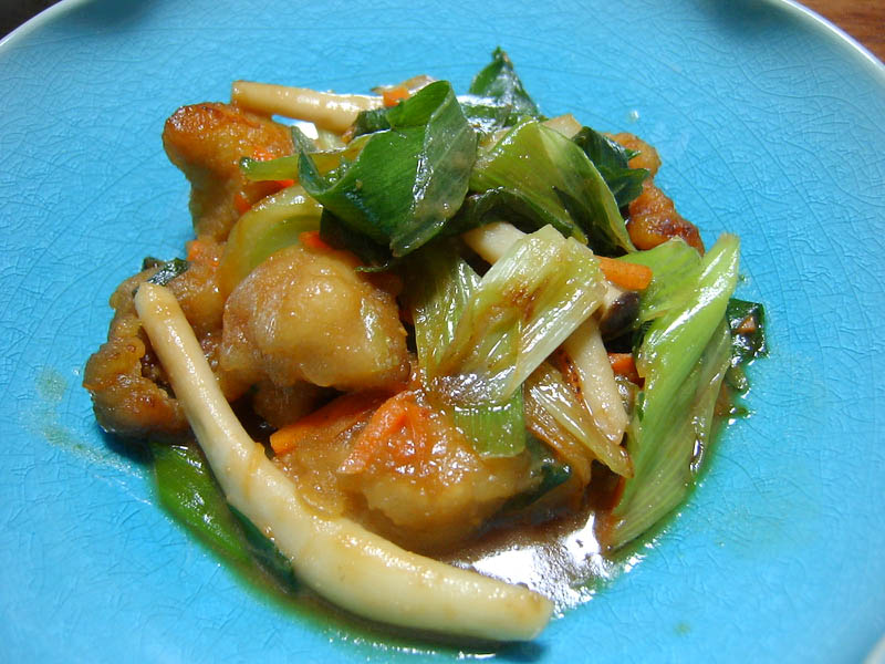 九条ネギたっぷり味噌ポン唐揚げ