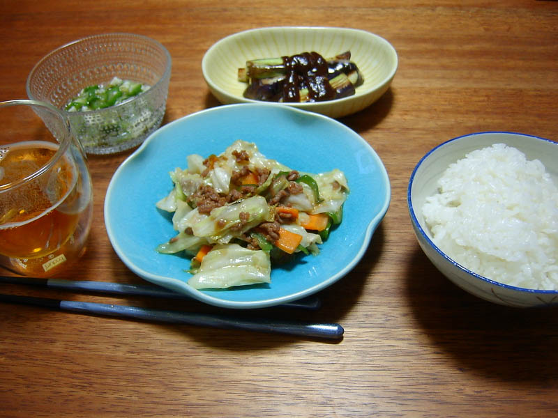キャベツの肉みそ炒め