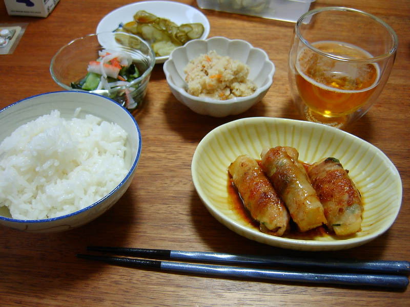 長芋と大葉の肉巻き