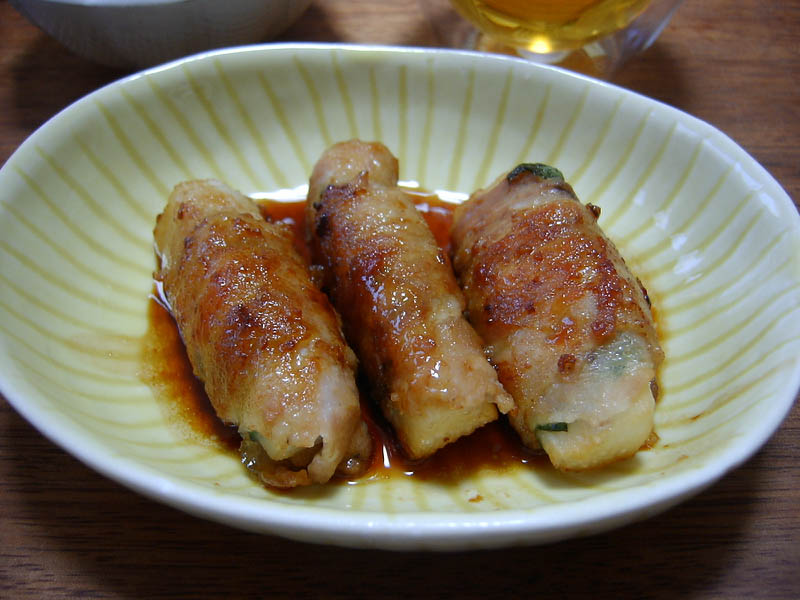 長芋と大葉の肉巻き