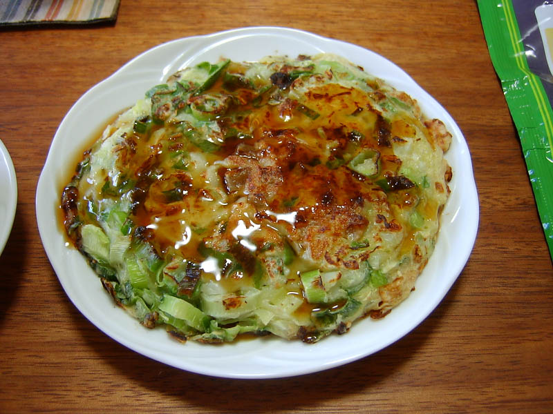 サンドイッチとネギ焼き