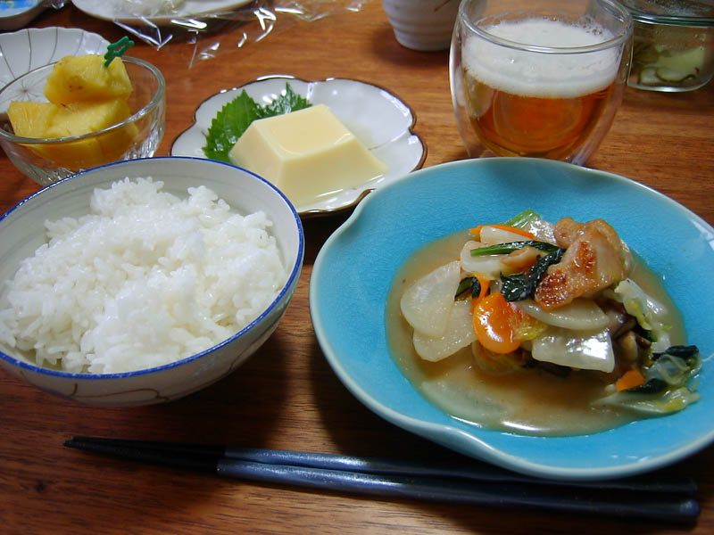 鶏肉の梅塩あんかけ