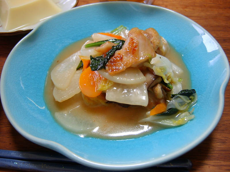 鶏肉の梅塩あんかけ