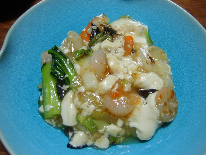 豆腐と海老の八宝菜