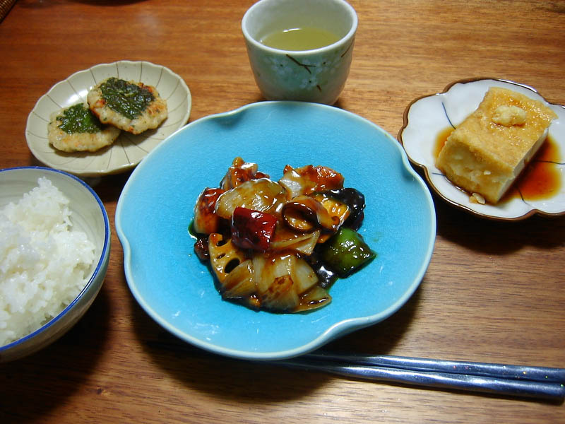 鶏肉と彩り野菜の甘酢炒め