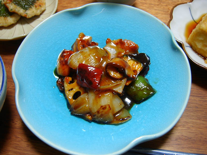 鶏肉と彩り野菜の甘酢炒め