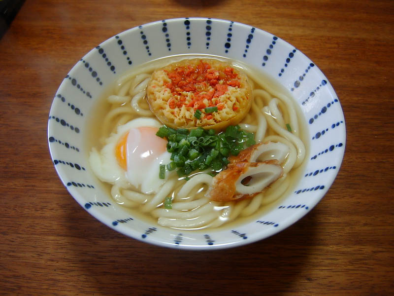 天ぷら月見うどん