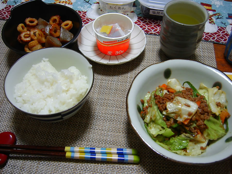 キャベツの肉みそ炒め