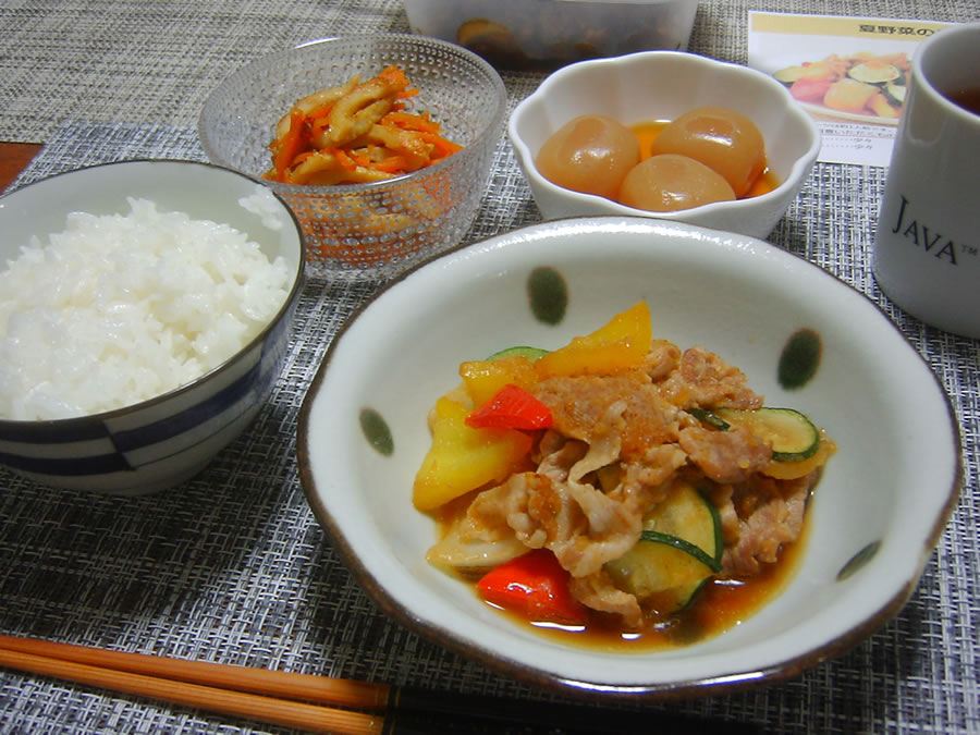 夏野菜のみぞれポン酢炒め