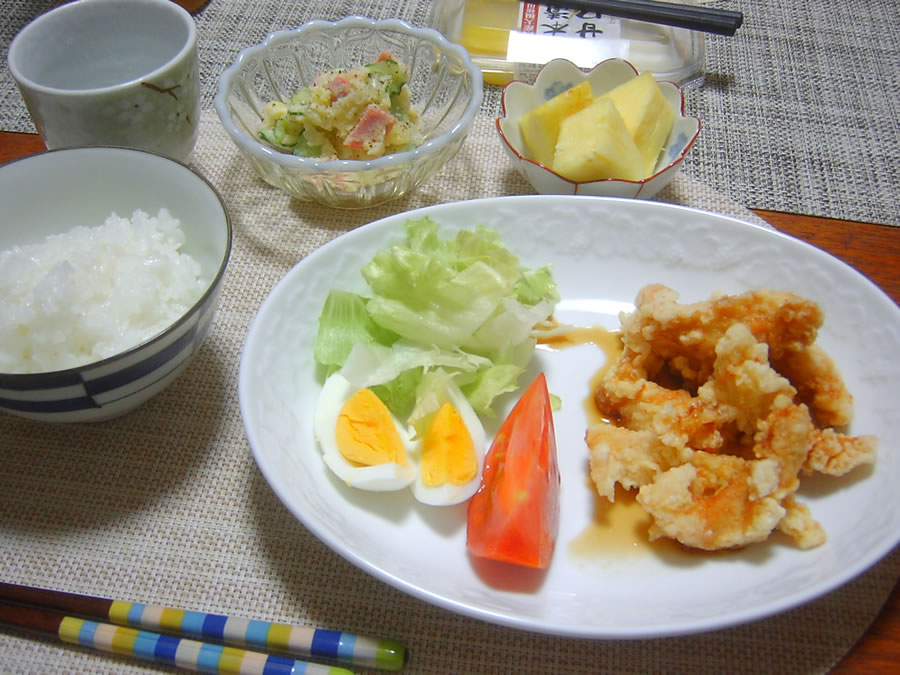 鶏肉のささ身の衣揚げ