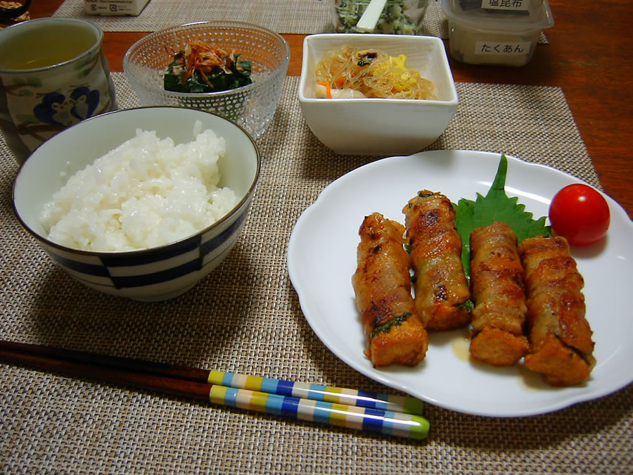 厚揚げの豚肉巻き