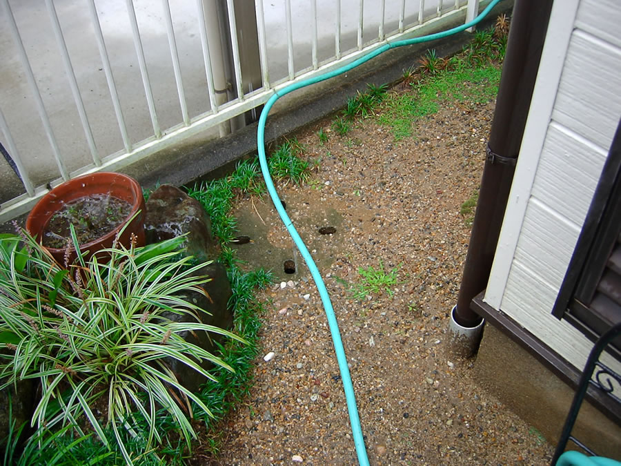 2階の樋から雨漏り