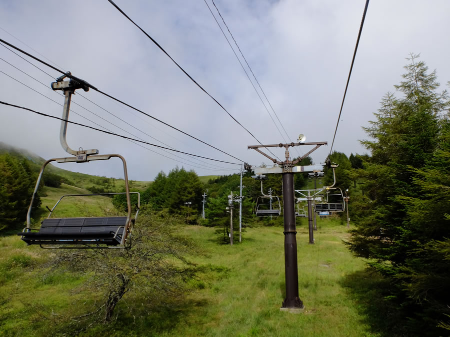 車山山頂へリフトで