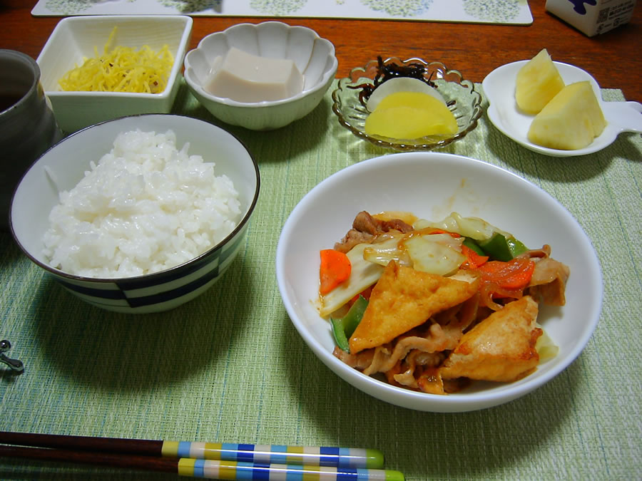 豚肉と厚揚げのみそ炒め