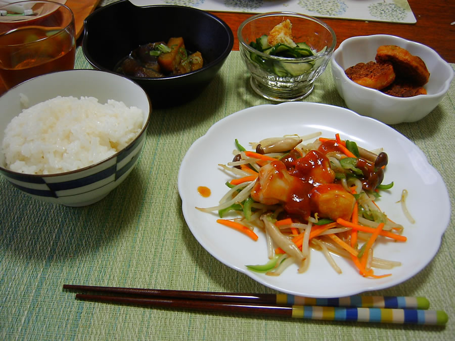 味噌だれチキンのせ