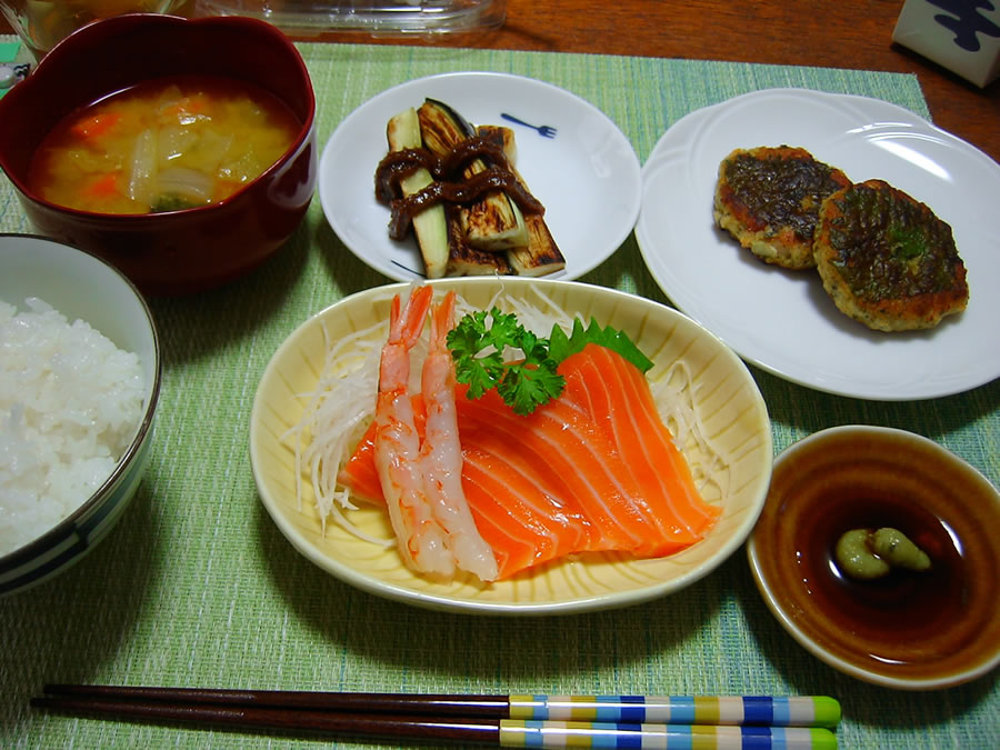 甘エビと鮭のお造り