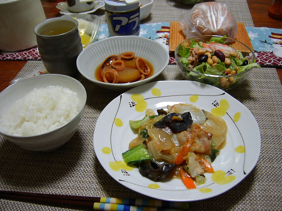 豚肉と5種野菜の中華あん