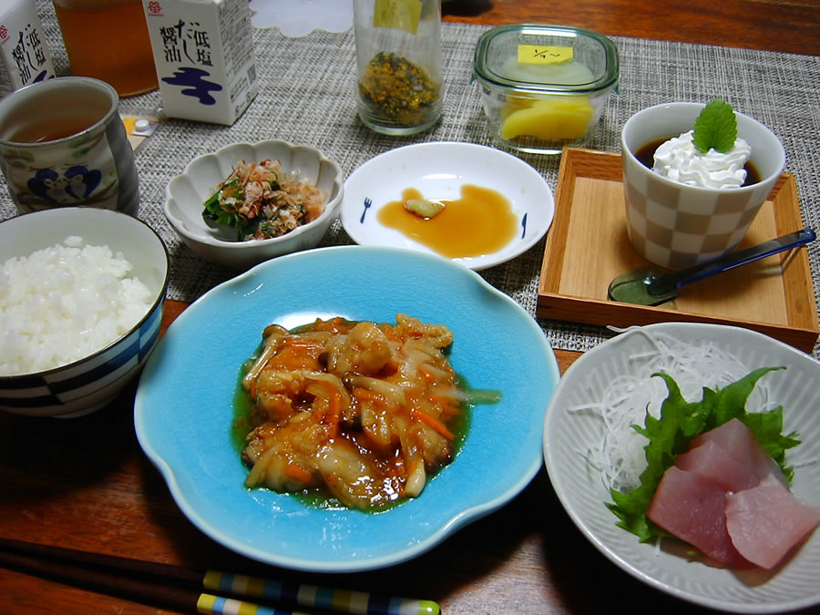 若鶏の甘酢あんかけ