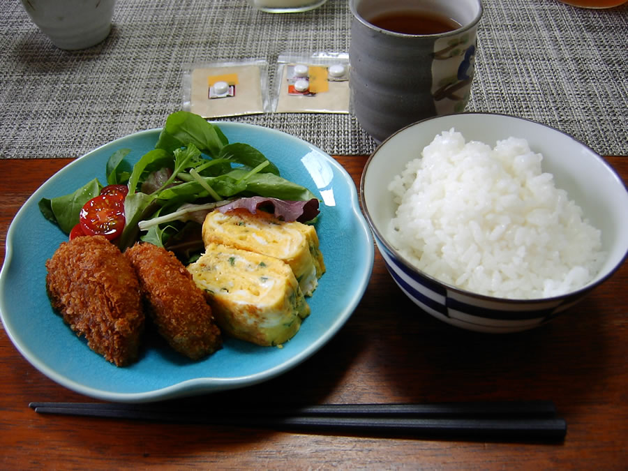 玉子焼きとコロッケ