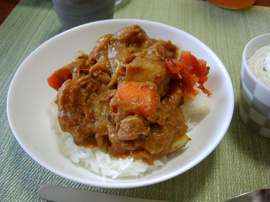 チキンカレーとコーヒーゼリー