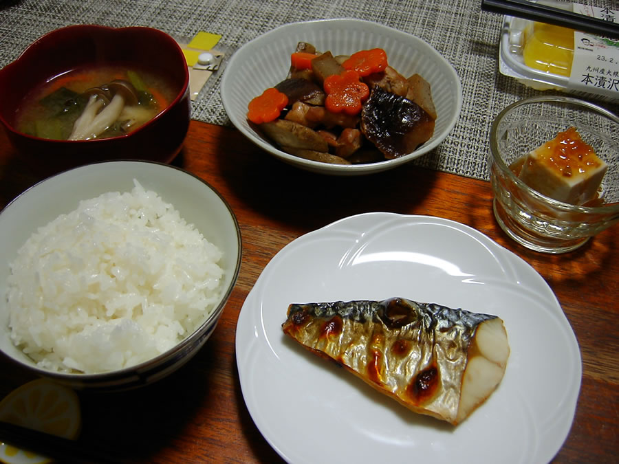 焼き鯖と筑前煮