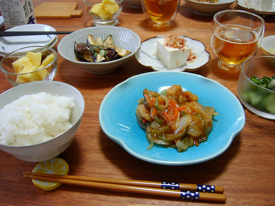 若鶏の甘酢あんかけ