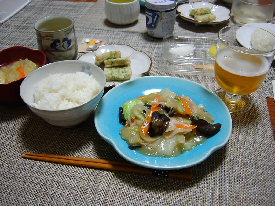 豚肉と5種野菜の中華あん