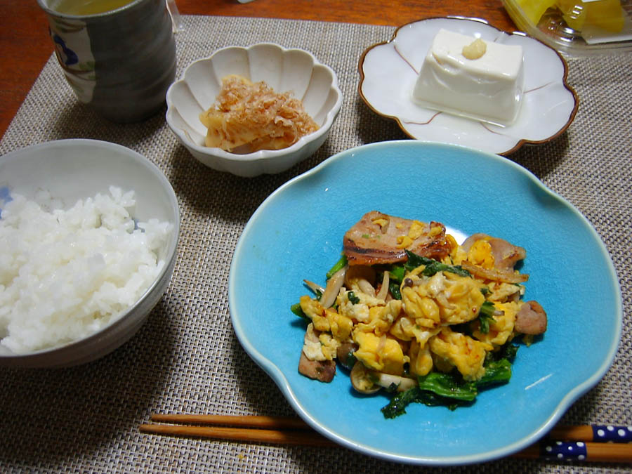 豚肉と菜の花のうま塩炒め