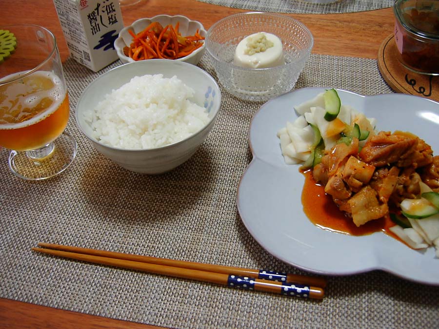 鶏肉のコチュジャン酢