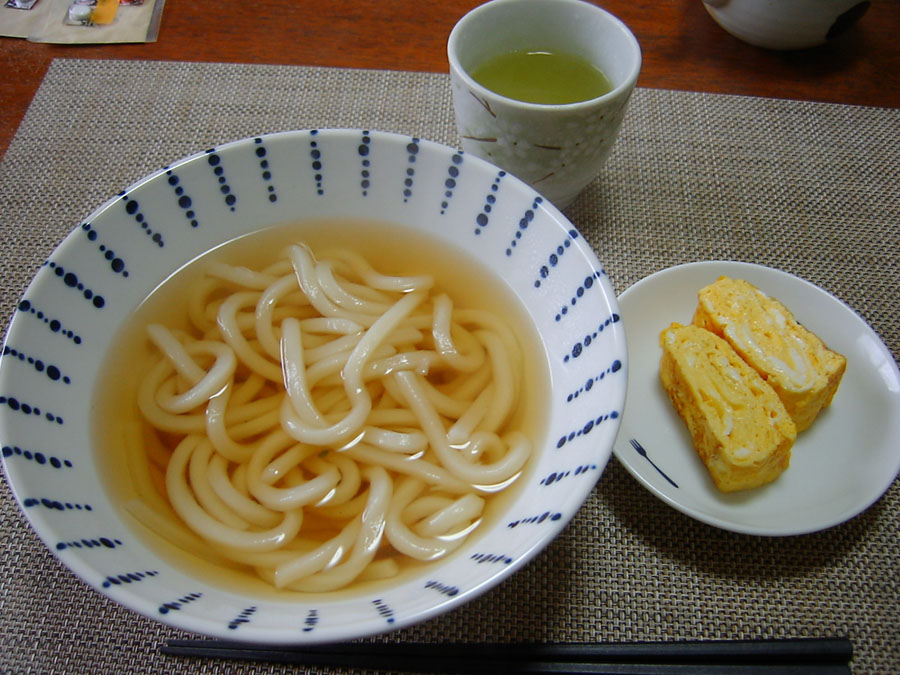 素うどんと玉子焼き