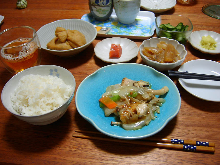 鶏肉ときのこの和風生姜あん