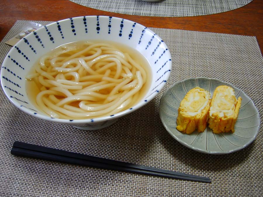 素うどんと玉子焼き